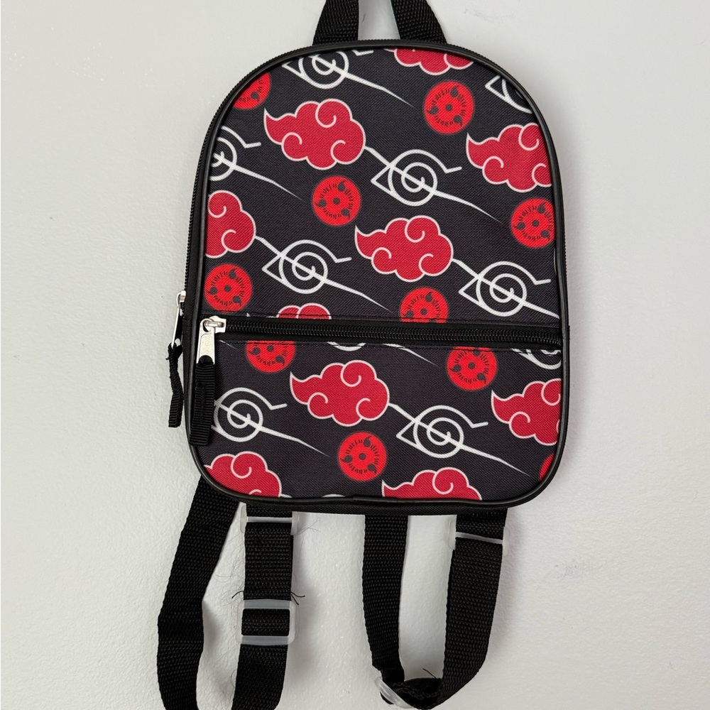 NWOT Red and Black Patterned Anna Mae Mini Backpack 8” X 10.5”